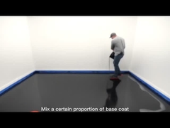 Revestimiento de suelo epoxi metálico azul brillante suavizado, no tóxico y con bajo olor TDS