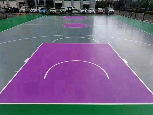 Corte de baloncesto de pickleball elástico recubrimiento de poliuretano baja densidad