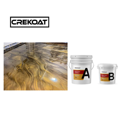 Cobre de alto brillo de pintura metálica epoxi de hormigón 3 mm 100% sólidos altos