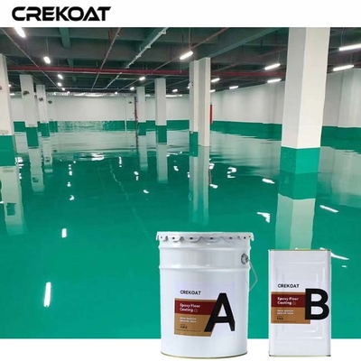 Patrones únicos de pintura de piso industrial epoxi crean un aspecto metálico brillante