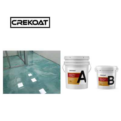 Topcoats Seca rápida Revestimiento de piso de resina epoxi Pintura de alto brillo Metálico