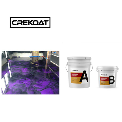 Topcoats Seca rápida Revestimiento de piso de resina epoxi Pintura de alto brillo Metálico
