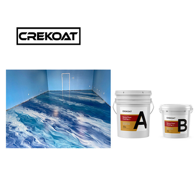 Basecoat Revestimiento de suelo de epoxi metálico transparente Viscosidad limpiable