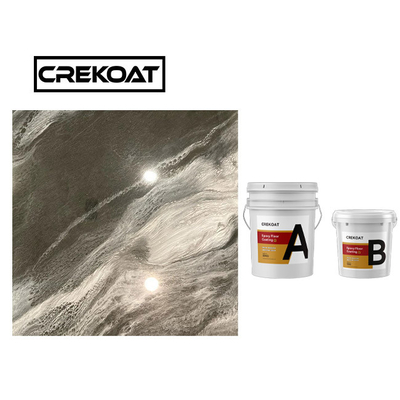 Rasguño de la capa del piso de Crystal Clear Concrete Metallic Epoxy resistente