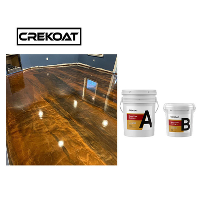 Rasguño de la capa del piso de Crystal Clear Concrete Metallic Epoxy resistente