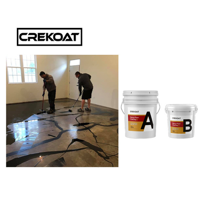 Rasguño de la capa del piso de Crystal Clear Concrete Metallic Epoxy resistente