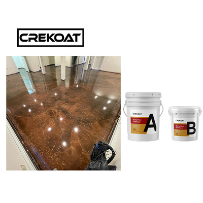 Piso de epoxy metálico industrial claro del lustre estupendo que cubre dos componentes