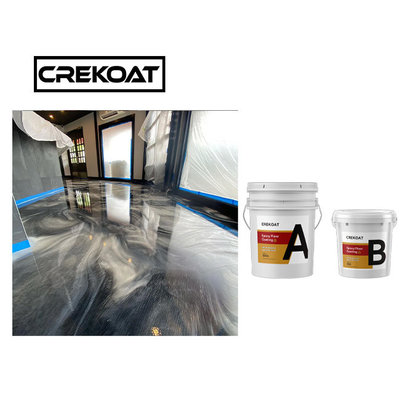 Base de epoxy de Polyaspartic del suelo del claro de epoxy metálico no tóxico de la resina