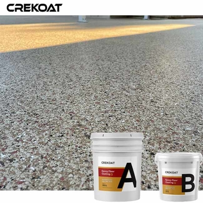 Pintura sólida del piso de la resina de epoxy del 100% con las escamas de acrílico decorativas de la difusión