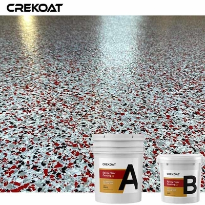 Las escamas del vinilo impermeabilizan la capa del piso de la resina de epoxy con el lustre Matte Urethane Topcoat