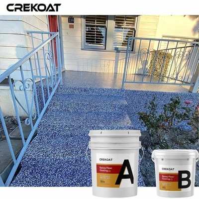 Las escamas del vinilo impermeabilizan la capa del piso de la resina de epoxy con el lustre Matte Urethane Topcoat
