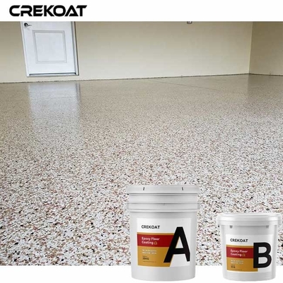 Capa transparente del piso de la resina de epoxy del abrigo difundida con Chip Flakes
