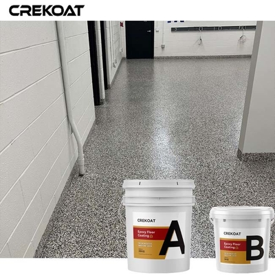 Piso resistente de la resina de epoxy del resbalón que cubre a Gray Color Flakes Concrete Paint