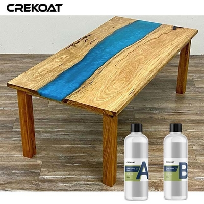El pegamento claro de lanzamiento de la resina de epoxy para la barra de los tableros de la mesa emerge los finales de madera