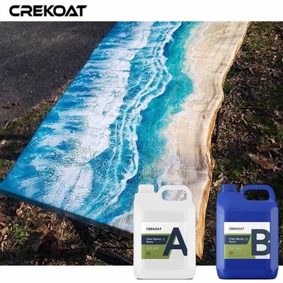 Artística Coat transparente Epoxi para encimeras Vierte Grandes Diseños Libre de burbujas