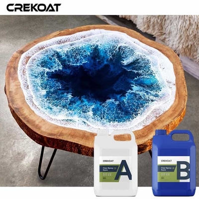 Resina epoxi transparente hecha a mano transforma la madera en un arte fascinante y brillante