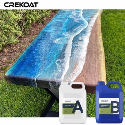Profundos vidriosos del Super Clear vierten la resina de epoxy para las tablas Live Edge Workbenches del río
