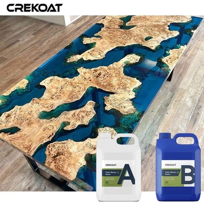 Las tablas del río profundamente vierten la resina echada gruesa y el endurecedor de la resina de epoxy 2/1
