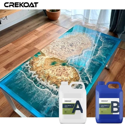 Profundos claros de lanzamiento vierten la resina de epoxy para las sobremesas de madera del contador de la barra