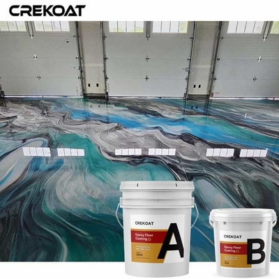 Uno mismo fluido que nivela el piso de epoxy metálico del garaje que cubre el aspecto único 3D