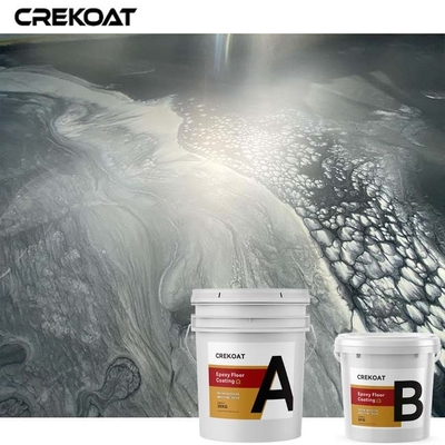 Los colores de capa del piso de epoxy metálico tridimensional prosperan en las altas áreas de tráfico que deslumbran dureza