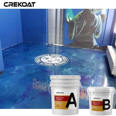 Nueva capa de epoxy metálica concreta del piso para el cuarto de baño del dormitorio de la cocina