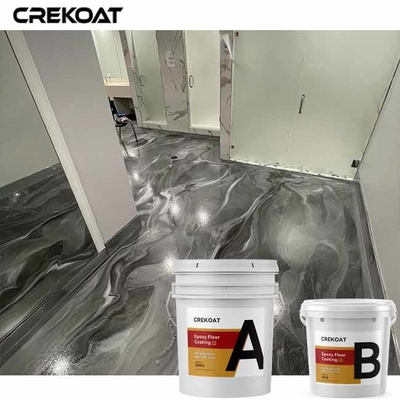 Piso de epoxy metálico residencial que cubre el suelo concreto decorativo