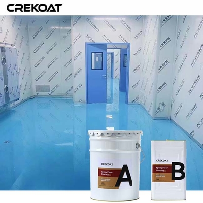 Pintura epoxi industrial sin costuras para la transición de hormigón entre el suelo y las paredes