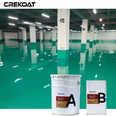 Patrones únicos de pintura de piso industrial epoxi crean un aspecto metálico brillante
