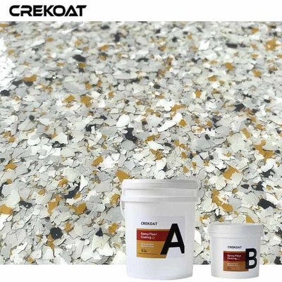 Bajo olor Polyaspartic Floor Flake Gloss Retención mantiene el acabado brillante con el tiempo