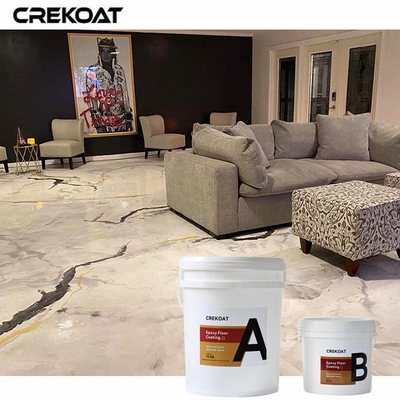 Bajo olor Blanco Metallic Epoxy Pavimentos Revestimiento Opciones de textura antideslizante para la seguridad
