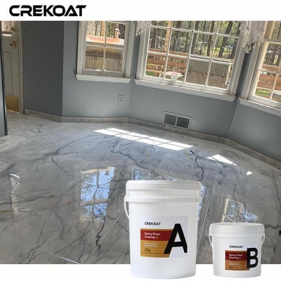 Bajo olor Blanco Metallic Epoxy Pavimentos Revestimiento Opciones de textura antideslizante para la seguridad
