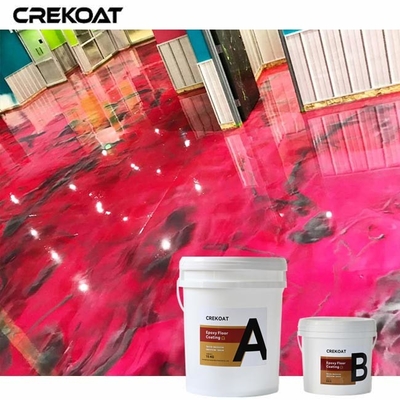 Resistencia a la abrasión Revestimiento de suelo epoxi metálico rojo para aplicaciones industriales Tráfico peatonal pesado