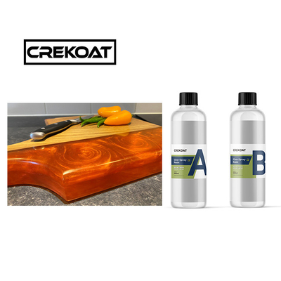 Kit de arte de resina epoxi cristalina clara artesanía auto nivelación mezcla fácil 1:1 relación