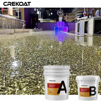 Piso de epoxy metálico concreto pulido que cubre final muy brillante inconsútil